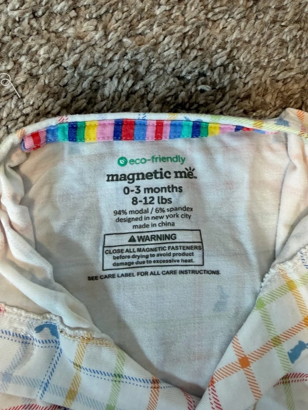 0-3 month footies Magnetic Me + Colored Organics (set of 2)